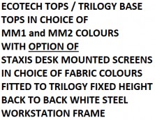  Ecotech Tops On Trilogy Base With Optional Staxis Desk Mounted Screens